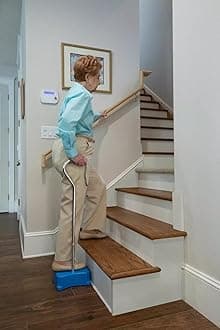 Stair Climbing Assist Cane – Stair Lift for Seniors, Mobile Stairlift, Half Step for Seniors, Portable Stair Lift for Elderly (Aluminum)
