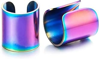 2pcs Stainless Steel Ear Cuff Ear Clip Non-Piercing Clip On Earrings for Men and Women