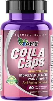 Colla Caps (60 Caplets) | Collagen and Hyaluronic Acid Supplement with Vitamin C | for Men and Women | Repairs and Restores Skin Elasticity | Promotes Healthy Hair Growth