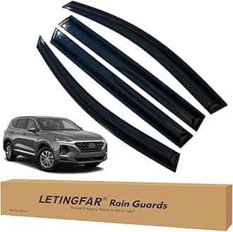 Window Visors Rain Guards for Hyundai Santa Fe 2019 2020 2021 2022 2023 Accessories, Wind Deflectors Vent Shades for Hyundai Santa Fe