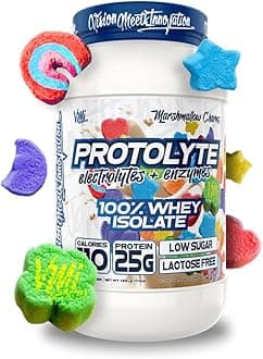 VMI Sports | ProtoLyte Whey Isolate Protein Powder | Low Calorie Whey for Weight Loss and Muscle Gain | Digestive Enzymes | Non-GMO (1.6 lb, Marshmallow Charms)