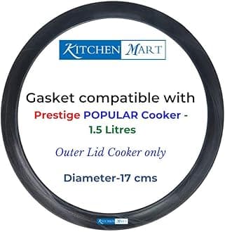 Kitchen Mart Gasket compatible with Prestige Popular Pressure cooker (1.5 Liters)
