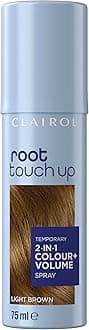 Root Touch Up Spray, Temporary Grey Coverage & Volume 2-in-1 Spray, Light Brown, 75ML