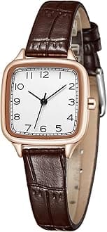 Ladies Watches Minimalist Analogue - Elegant Classic Women Wrist Watch Leather Strap for Ladies Girls