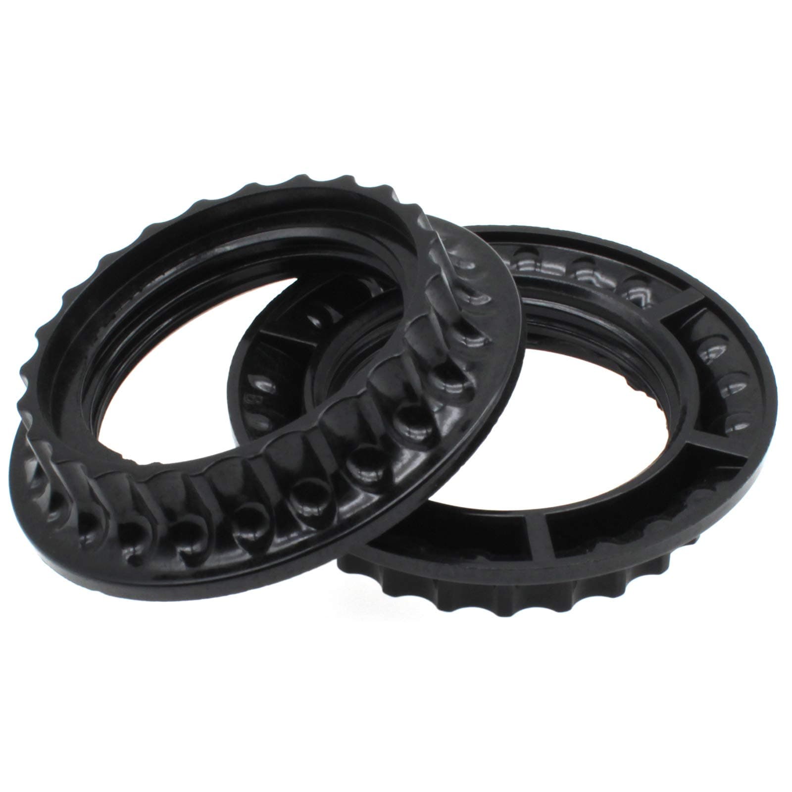 FDXGYH Lamp Shade Collar Ring 2pcs E26 Light Socket Ring Retainer Rings and Replacement Adapter(black)