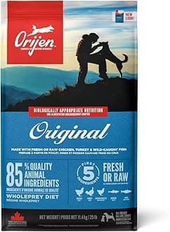 Original Dry Dog Food, Grain Free Dog Food for All Life Stages, Fresh or Raw Ingredients, 11.4 Kg