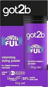got2b POWDERful Volumising Styling Powder 10 g, Natural Hold, Powder Hair Styling, Volumising Styling Hair Powder, Instant Volume from the Roots, Vegan Formula