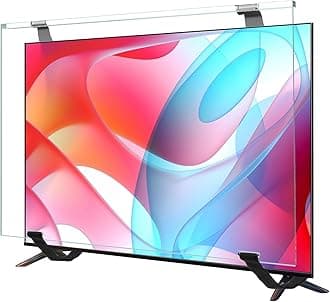 Qoosea 43 Inch TV Screen Protector HD Clear Acrylic Panel for Single-point Dual-point Support Wall-mounted TV Computer Monitor