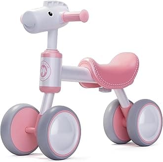 Baby Balance Bike for 1-2 Year Old Boy Girl, Balance Bike for 12-24 Months 4 Wheels Toddler Balance Bike, Baby Bike 1+ Years Toy First Birthday Gifts