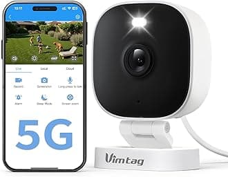 Vimtag Security Camera Outdoor 2.5K, 2.4G/5G Smart Wi-Fi Cameras for Home Security with Color Night Vision, Motion Activated Spotlight/Siren, IP66,2-Way Audio, Support Cloud/512G SD Card Storage,Wired