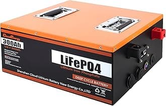 12.8V 300Ah LiFePO4 Deep Cycle Battery with 100A BMS, 6000+ Cycles, 5-Year Warranty, 10-Year Lifetime for Off-Grid, Home System, RV, Solar, etc." (12V-300Ah)