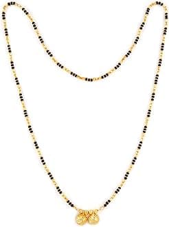 MEENAZTraditional Temple Forming One Gram Gold Stylish Meenakari Maharashtrian Wati Mangal sutra Tanmaniya maglsutra nallapusalu Black Mangalsutra For Women chain golden - MS-ME910