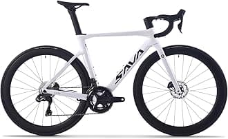 SAVADECK Carbon Fiber Road Bike, 24 Speeds Shifting Road Bicycle with Shimano Ultegra Di2 8170 Groupset, Carbon Race Bike with Carbon Frame and Carbon Wheelset Disc Brake for Adult
