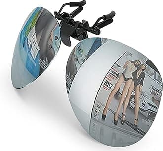 Costyle Polarized Clip on Flip up Rimless Sunglasses Over Prescription Glasses for Men Women Driving Fishing Traveling