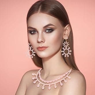 Crystal Beads, 600 Pcs Glass Beads, Assorted Crystal Beads for Jewelry Making, Rondelle Jewelry Beads with Container Box, Crystal Glass Beads for DIY Necklace Bracelet Earring(4/6/8mm, Pink Color)