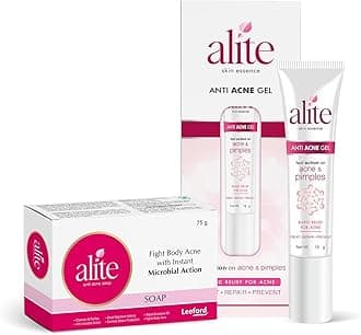 Alite Anti-Acne Face & Body Care Kit | Anti Acne Gel + Soap | With Tea Tree Oil, Vitamin E & Aloe Vera | Controls Oil, Reduces Pimples, Clears Pores | For Men & Women | All Skin Types | Daily Use