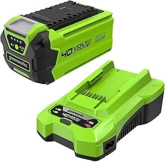 Greenworks 40V Battery & Universal Charger Kit - 2Ah Lithium-Ion Battery + 2A Charger. Compatible with All 40V Tools