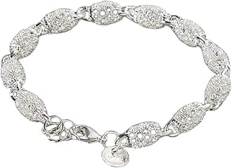 Bracelets braclets 925 Sterling Silver Bracelets Fashion Vintage Couples Hollow Wavy Design Bangles Party Jewelry Bangle (Style #1, 925 Silver Bracelet)