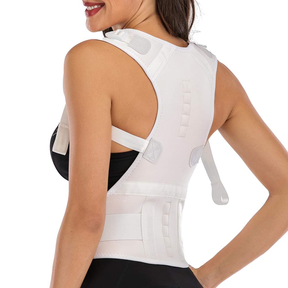 Back Brace Posture Corrector, Adjustable Full Back Support for Straight Back, Relieve Upper and Lower Back Pain, Back Brace for Women and Men (Beige, X-Large)