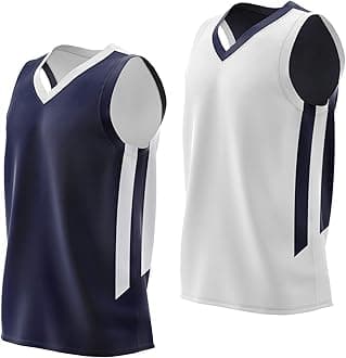 Reversible Men's Mesh Athletic Basketball Jersey Single for Team Scrimmage