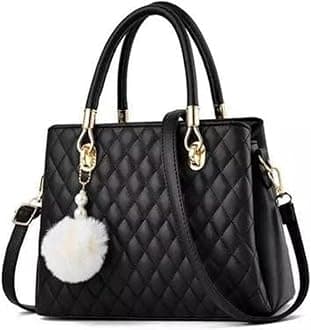 Genericwomen's pu leather handbag shoulder bag hand held bag with long strap queen collection simple sober and stylish (HB5)