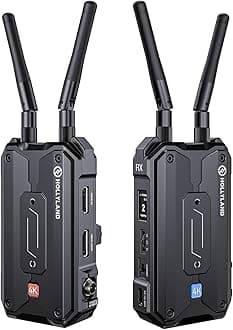 Hollyland Pyro H Wireless HDMI Video Transmission System, Auto Dual-Band Hopping, 4K30/1080p60 1300ft Los Range 60ms Latency, Smart Channel Scan, Up to 4 Receiver, UVC Live Stream (1TX+1RX)