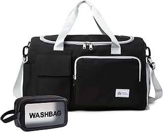 Small Gym Bag for Women, Travel Duffle Bag Carry On Weekender Bag with Shoe Compartment