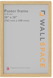 Oak Frame - 30x20 inch | 76.2cm x 50.8cm Wooden Poster Frame