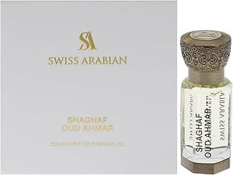 Shaghaf Oud Ahmar - Luxurious Concentrated Perfume Oil - Long Lasting Artisan Perfume with Notes of Iris, Amber, and Vanilla - 0.4 oz