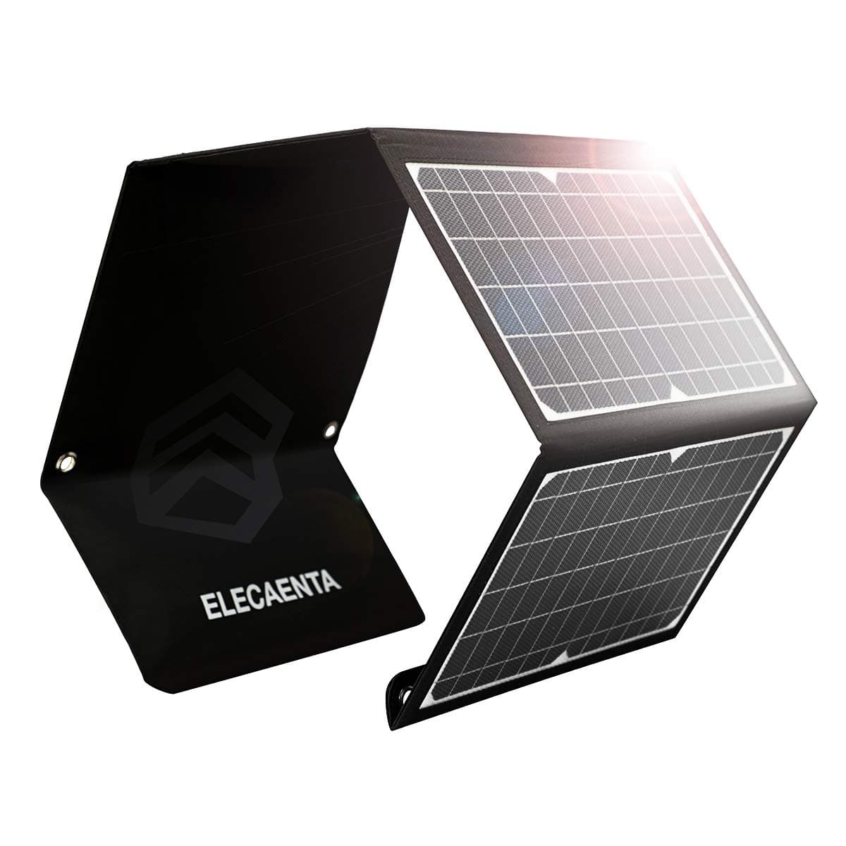 ELECAENTA 30W ETFE Foldable Solar Charger 3 USB Ports USB-C PD18W QC3.0 Zipper Protection Portable Solar Panel IPX5 Waterproof for Cell Phone Smartphone Tablet Powerbank Camera Outdoor Camping Travel