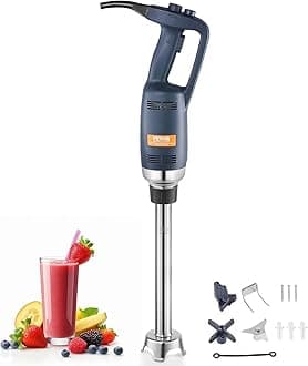 VBENLEM Commercial Immersion Blender 350W Power, Hand Held Mixer with 16-Inch 304 Stainless Steel Removable Shaft, Electric Stick Blender Constant Speed 16000RPM