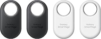 Samsung SmartTag2 (2023) Bluetooth + UWB, IP67 Water and Dust Resistant, Findable via App, 1.5 Year Battery Life (4-Pack) - Black/White (Global Edition, No US Warranty)