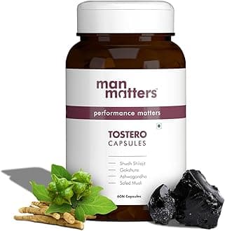 Man Matters Pure Himalayan Shilajit Ashwagandha, Gokshura, Safed Musli & Kesar Capsules | 20 Natural Herbs | 60 Tablets