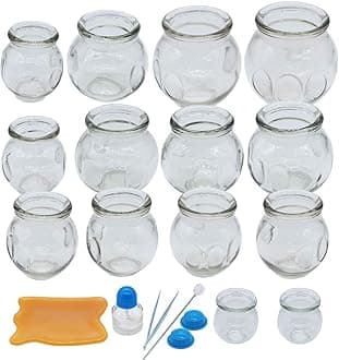 Cupping Therapy Sets,14 Cups Thick Chinese Acupoint Glass Cupping Therapy Set for Professionals,for Massage Back and Relieve Fatigue
