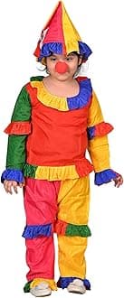 BookMyCostume Joker Colorful Clown Kids Adults Fancy Dress Costume 5-6 years