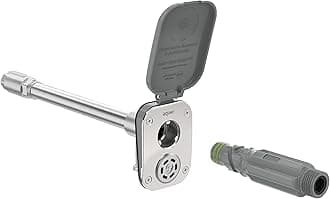 Aquor House Hydrant V2+ Frost Free Wall Hydrant Outdoor Faucet with Quick-Connect and Anti-Siphon, Freeze Proof Flush Hose Bib, 12 inch, Slate Gray