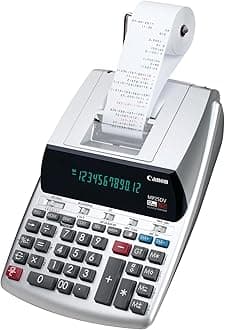 Office Products 2202C001 Canon MP25DV-3 Desktop Printing Calculator with Currency Conversion, Clock & Calendar