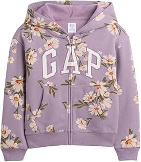 GAP girls Logo Fz Hooded Sweatshirt