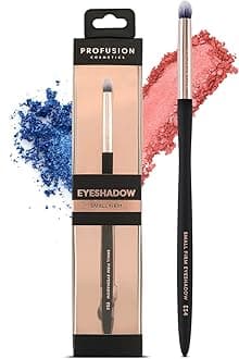 Profusion Cosmetics Small Firm Eyeshadow Brush - Professional Eye Makeup Brush, Eyeshadow Blending Brush-Dense Rounded Hair Bristles and Best for Pigments & Glitter
