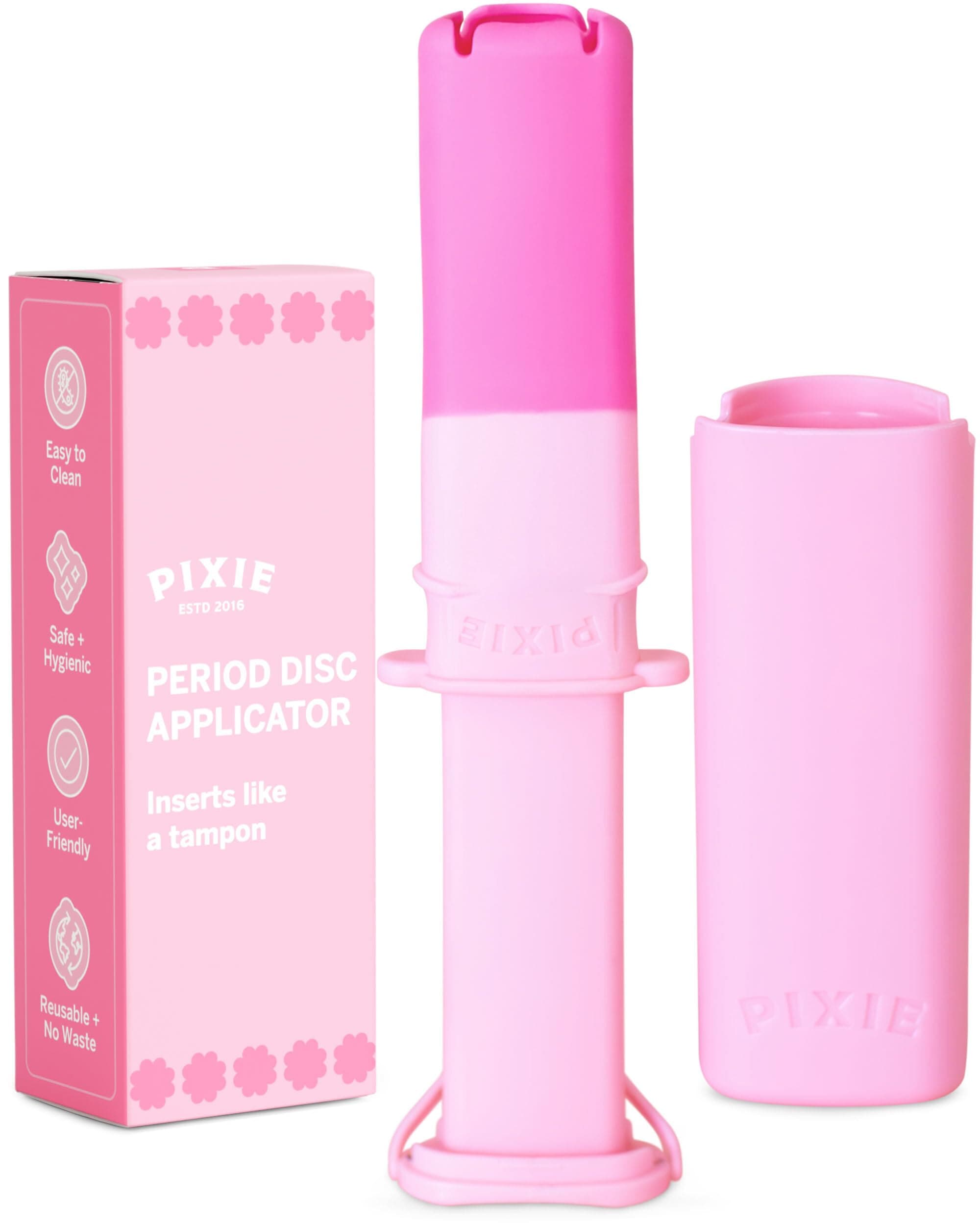 Pixie Menstrual Disc Applicator for Feminine Care - Inserts Like A Tampon - Every Woman Can Now Use Period Discs - Perfect for Long Nails - Self Sanitizer TPE Properties (Disc Applicator)