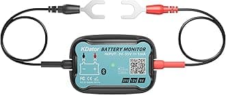 24V 12V 6V Bluetooth Battery Monitor BM7–Work for All Lead-Acid & Lithium Battery with Charging, Cranking System Test & Auto Alarm – Waterproof Voltmeter for Cars, Vans, Trucks, Motorcycles, Boats