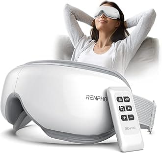RENPHO Eye Massager with Heat, Mothers Day Birthday Gifts for Women, Her, Men, Him, FSA Eligible HSA Items Lists, Sleep Mask with Remote Compress, Head Massager for Migraine Relief Stye Eye Eyeris 1
