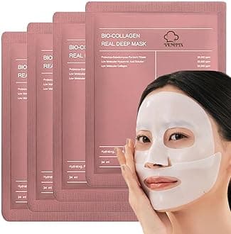 Bio-Collagen Real Deep Mask, Hydrating Overnight Hydrogel Mask, Pore Minimizing, Elasticity Improvement, 34g (Pack of 1)
