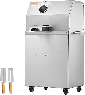 VEVOR Sugar Cane Juicer Machine, 800W Electric 3 Rollers 304 Stainless Steel Rollers 660lb/h Output Sugar Cane Juicer Press with Acrylic Transparent Door for Commercial Use