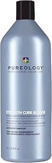 Pureology Strength Cure Blonde, Purple Conditioner, Restore & Tone for Brassy Blonde Hair, Vegan Formulas, Sulphate Free for a Gentle Cleanse, 1 l (Pack of 1)