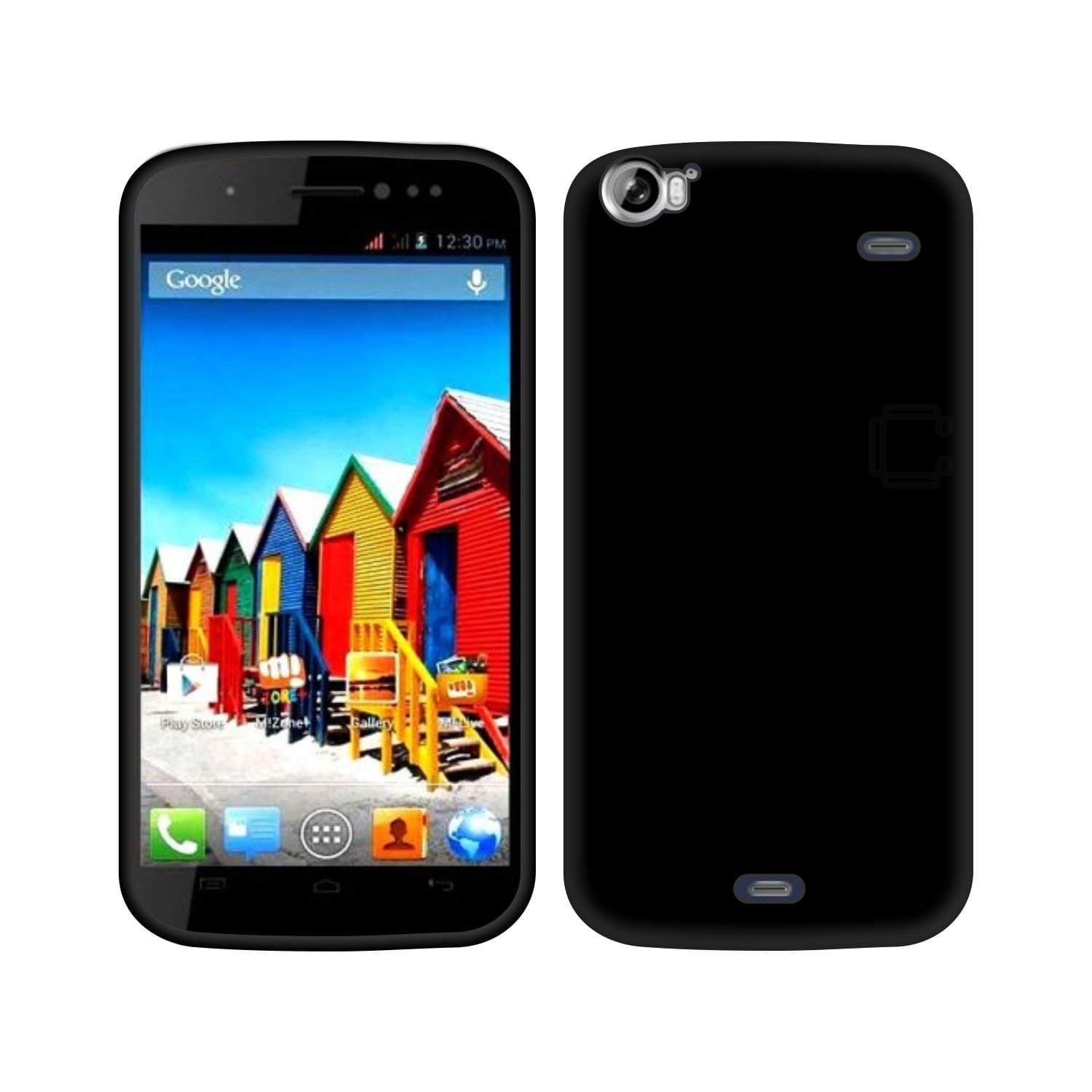 Case Creation Back case for Micromax Doodle 2,Dotted Matte Finish Ultra Thin Silicone Soft Jelly Black Silicone Case Back Cover for Micromax Canvas Doodle 2 (Black Matte Finish)