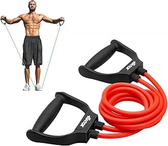 FitBox Sports Double Toning Tube | Resistance Exercise Band with Comfortable Handles - Ideal for Physical Therapy, Strength Training, Muscle Toning