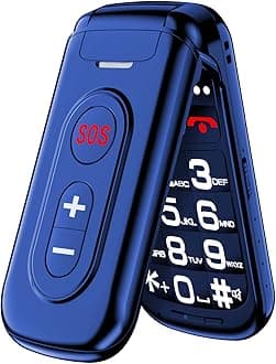 Guwet G936 Big Button Mobile Phone for Elderly, Senior Flip Phone with 2G GSM, SOS Function, 1400mAh Battery, Torch, FM Radio, Dual SIM, Blue