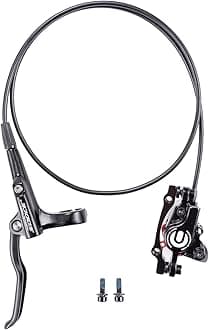 Cyclon MTB Hydraulic Disc Brakes Set, Black/Red Aluminum Alloy Hydraulic Brakes for Mountain Bike Left Front 1000mm Right Rear 1700mm Hydraulic Bicycle Brakes with is/PM Adapter Fit 160mm Rotor