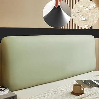AZMANI TLMQYXZE Soft Leather Headboard Cover Stretch All-Inclusive Tight Wrap Bed Head Cover Solid Color Bed Back Protector Cover for Single Double Queen King 120-220 (Color : Green, Size : 220x60cm)